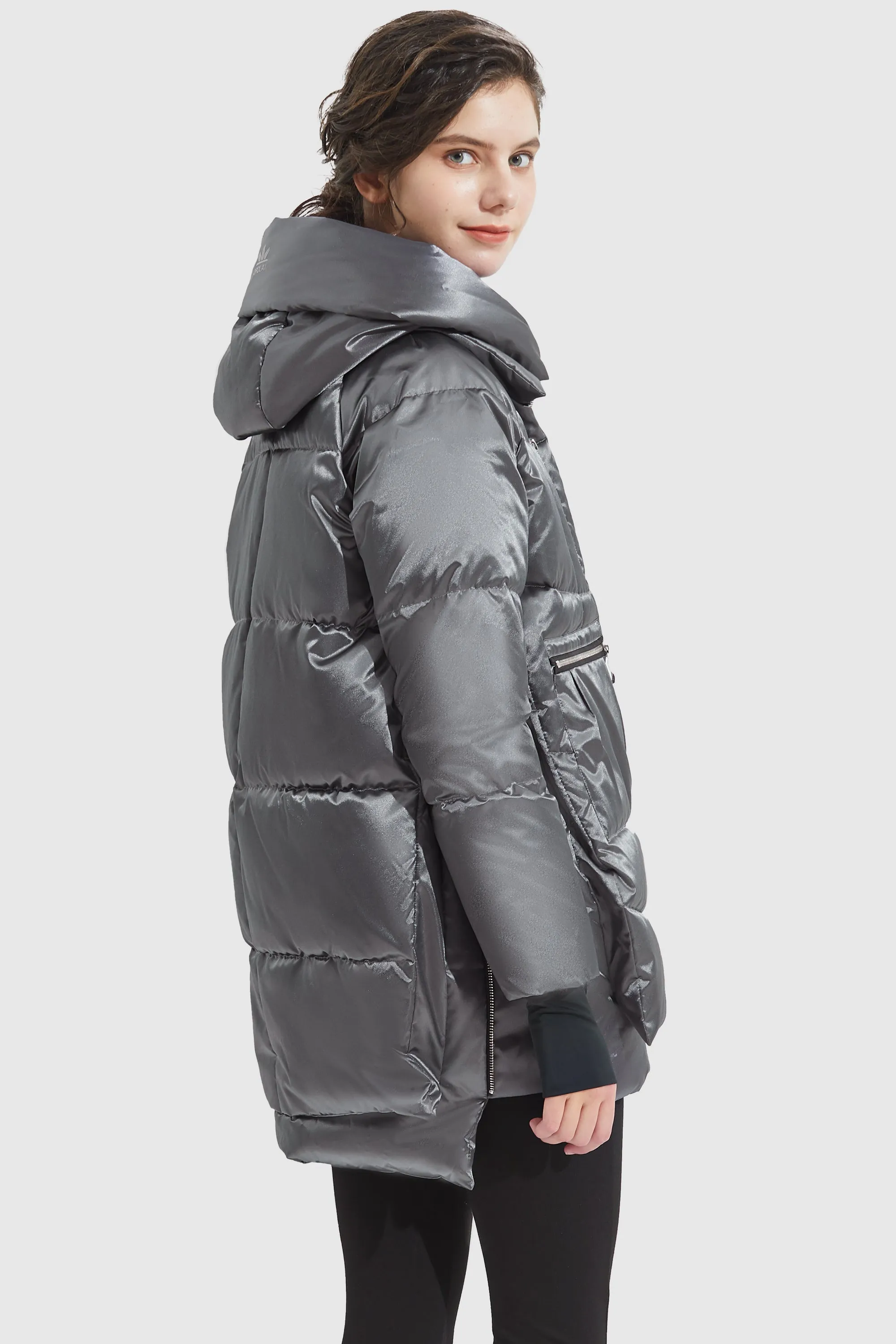 092 Cosmos Shiny Puffer Down Coat