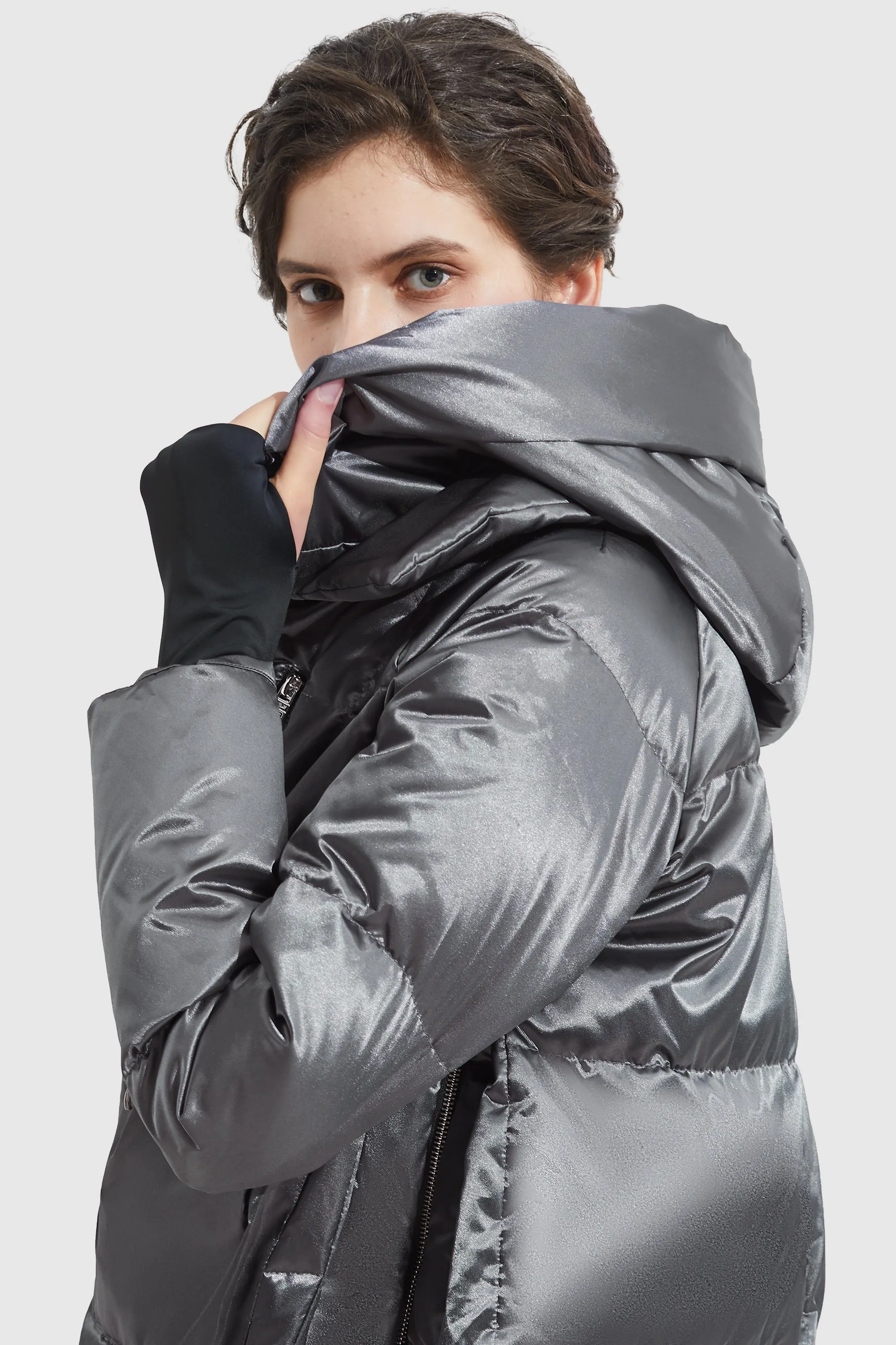 092 Cosmos Shiny Puffer Down Coat