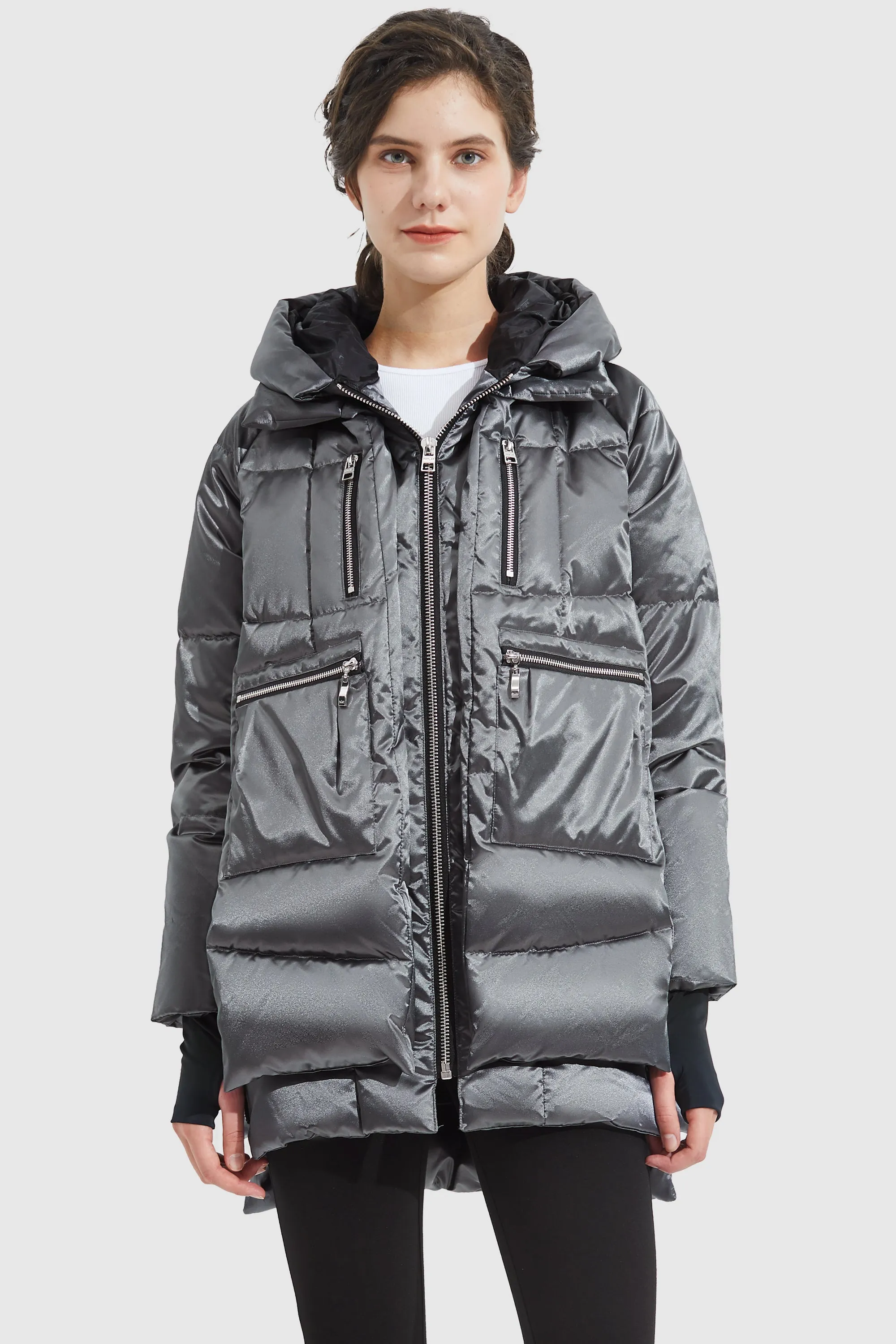 092 Cosmos Shiny Puffer Down Coat