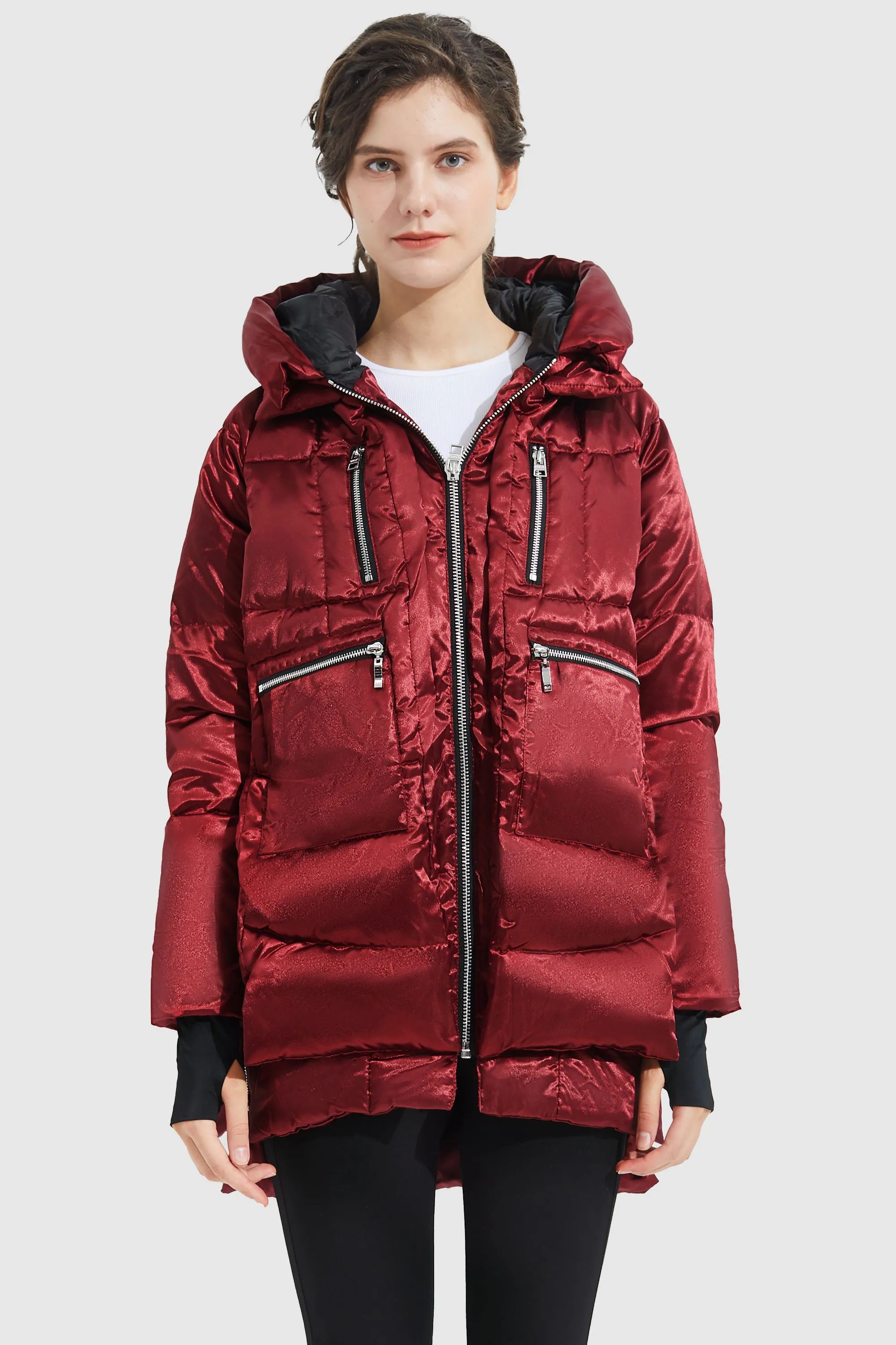 092 Cosmos Shiny Puffer Down Coat