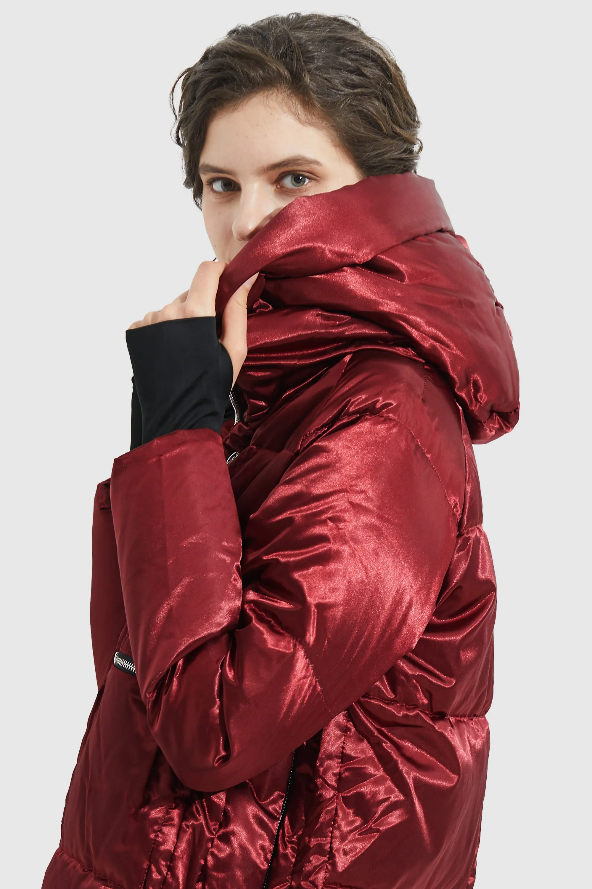 092 Cosmos Shiny Puffer Down Coat