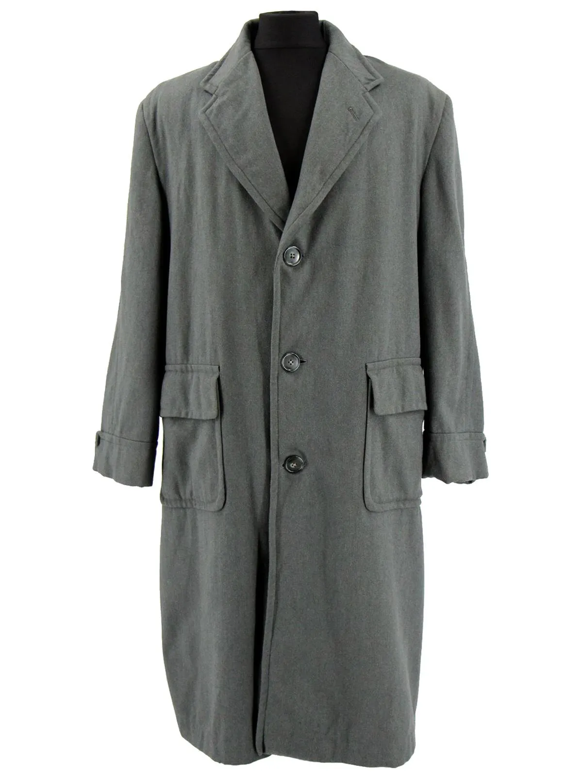 1940s Vintage Green Pure Wool Overcoat