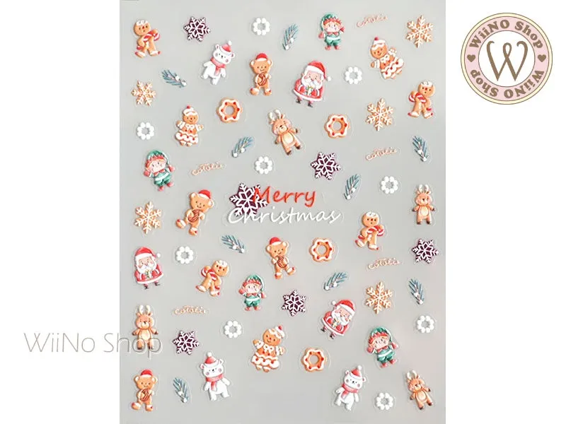 3D Christmas Fairy Tale Adhesive Nail Art Sticker - 1 pc (TS-935)