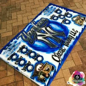 Airbrush New York Yankees Little League Banner