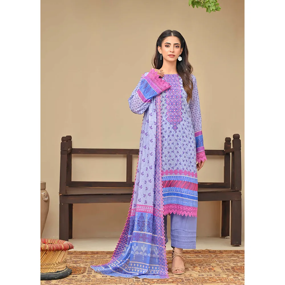 Amaya Lawn Printed Embroidered Unstiched 3Pcs Suit - 7