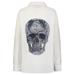 Big Skull White Button Down