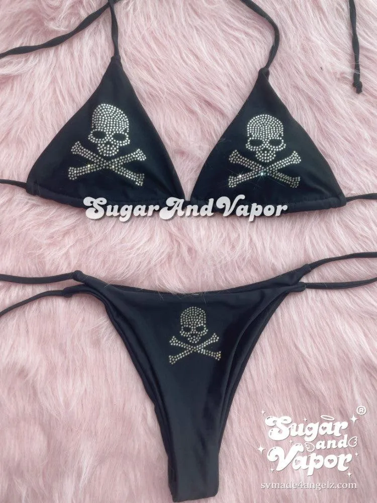 Bling Skull Grunge Bikini Set