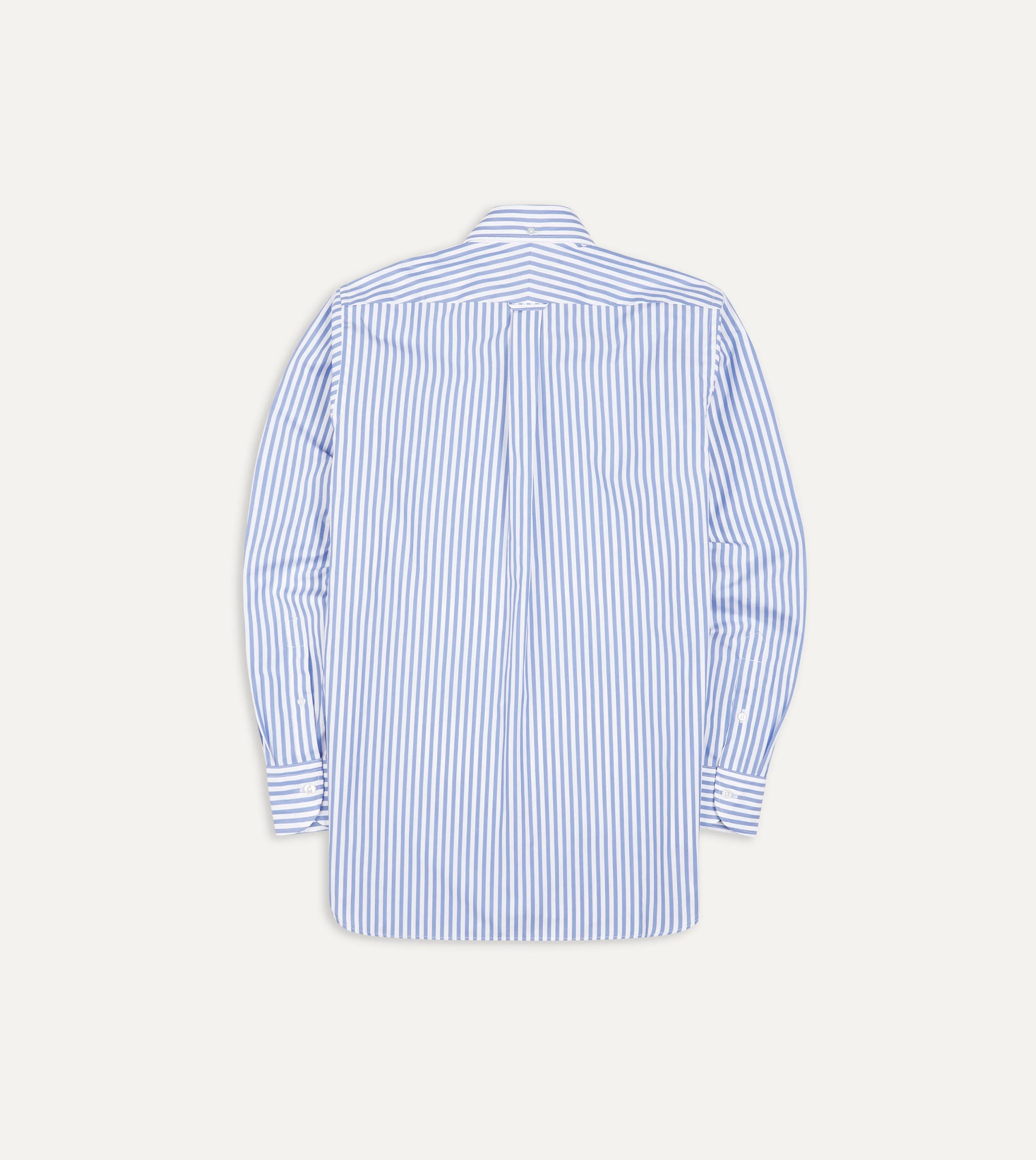 Blue Bengal Stripe Cotton Poplin Button-Down Shirt