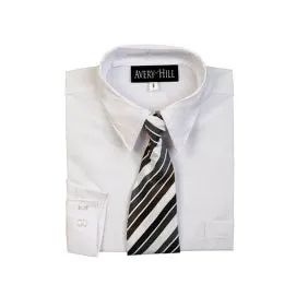 Boys White Dress Shirt w/ Tie