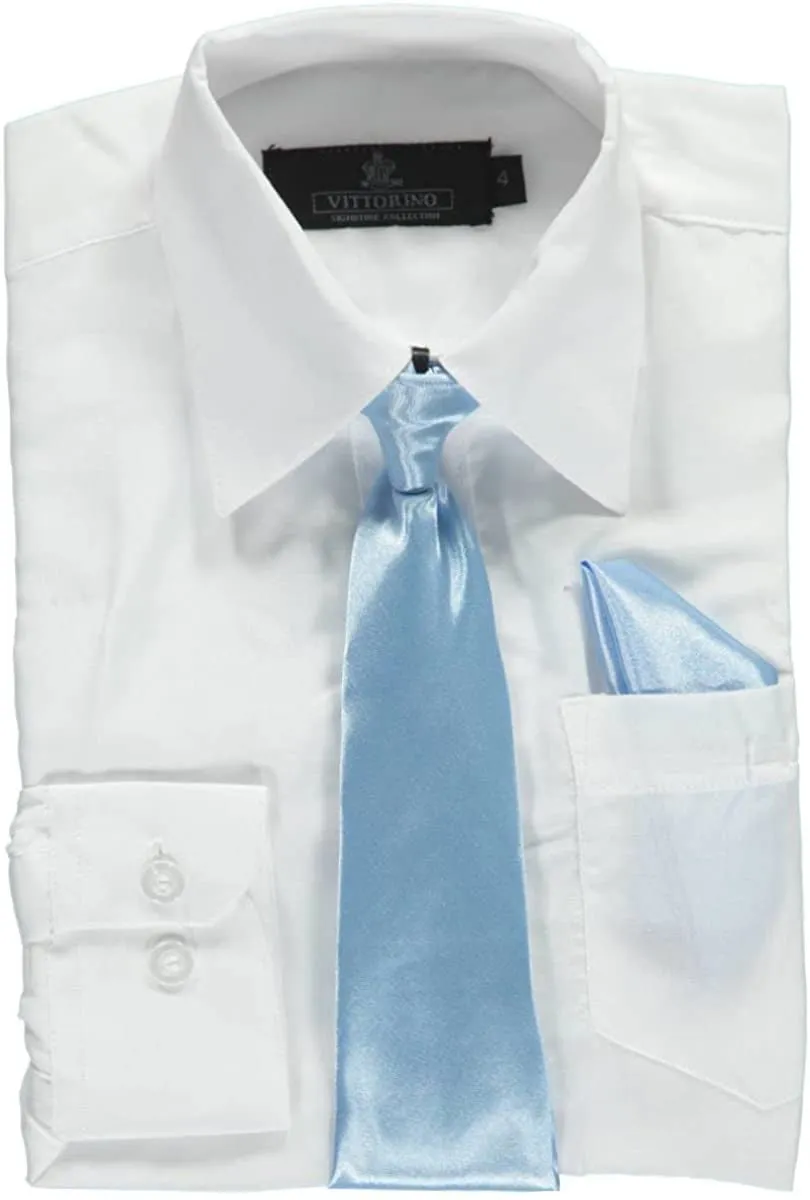 Boys White Dress Shirt w/ Tie