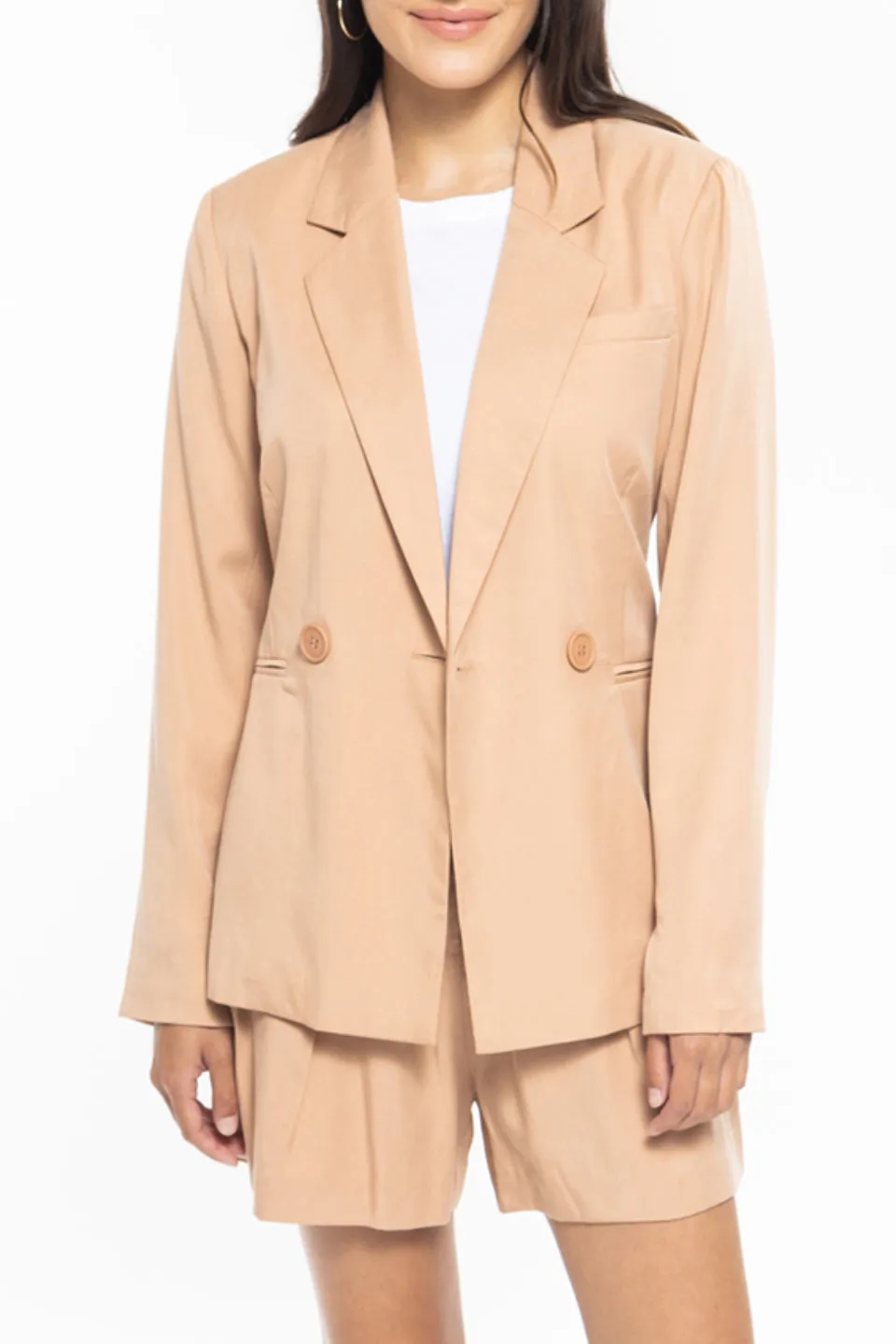 Brave Tan Boyfriend Blazer