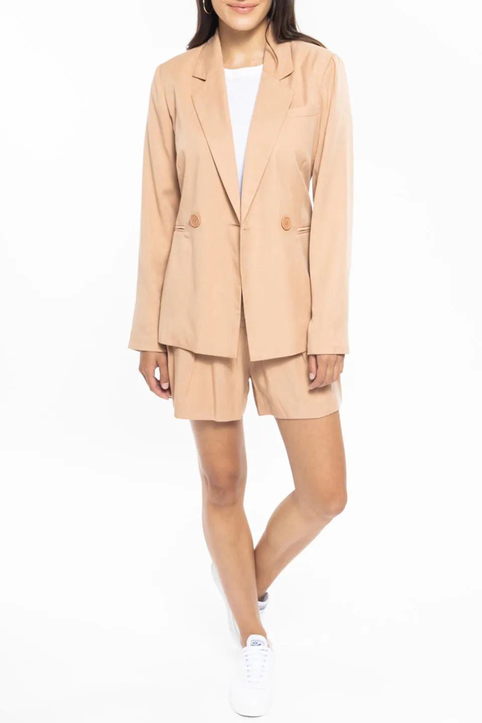 Brave Tan Boyfriend Blazer