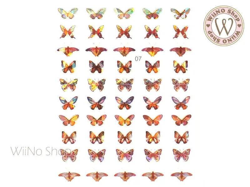 Butterfly Holographic Adhesive Nail Art Sticker - 1 pc (WB07)