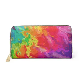 Bynelo Tie Dye Rainbow Zipper Wallet