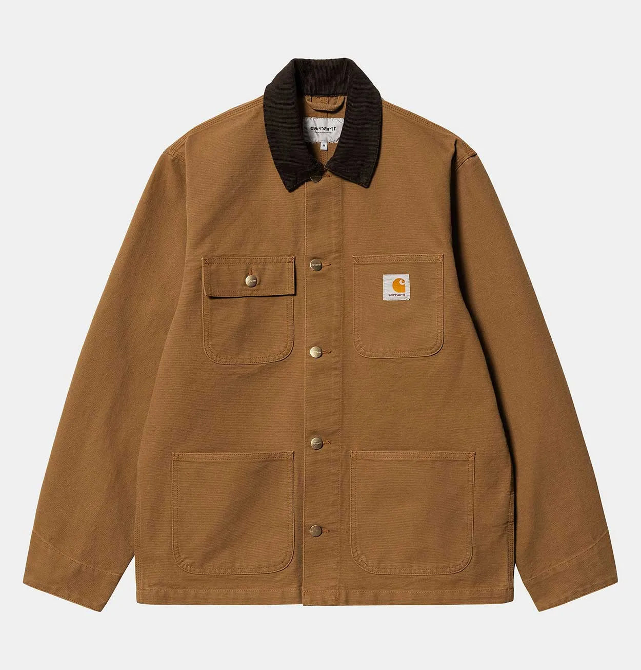 Carhartt WIP Michigan Coat in Hamilton Brown & Tobacco Rinsed