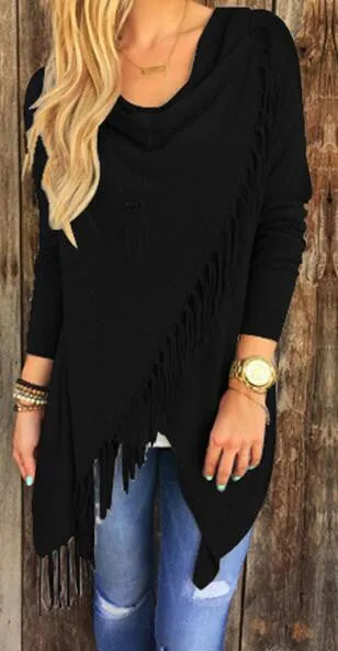 Casual Tassel Fringe Coat