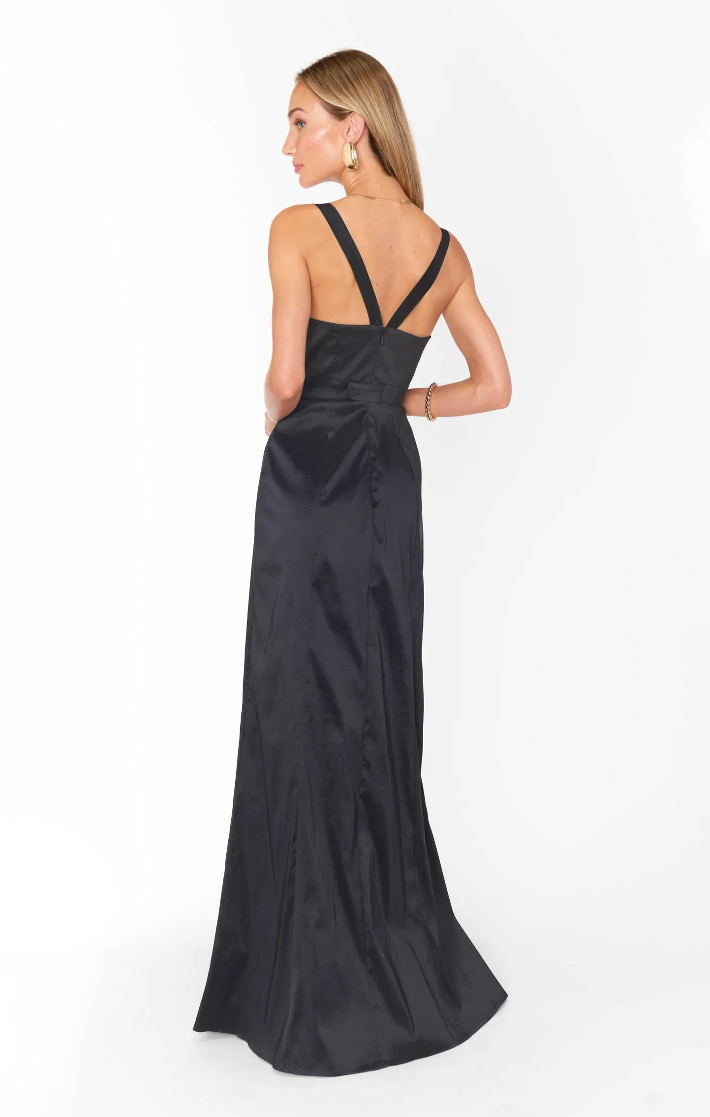 Charlotte Bow Dress ~ Black Taffeta