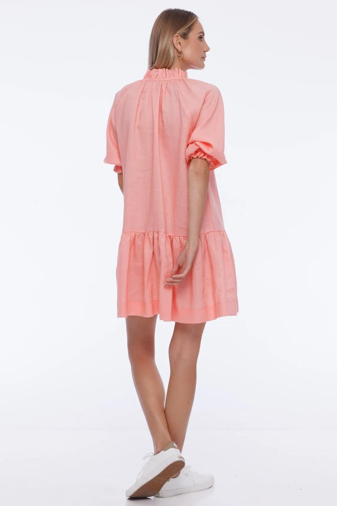 Charlotte Peach SS Mini Dress