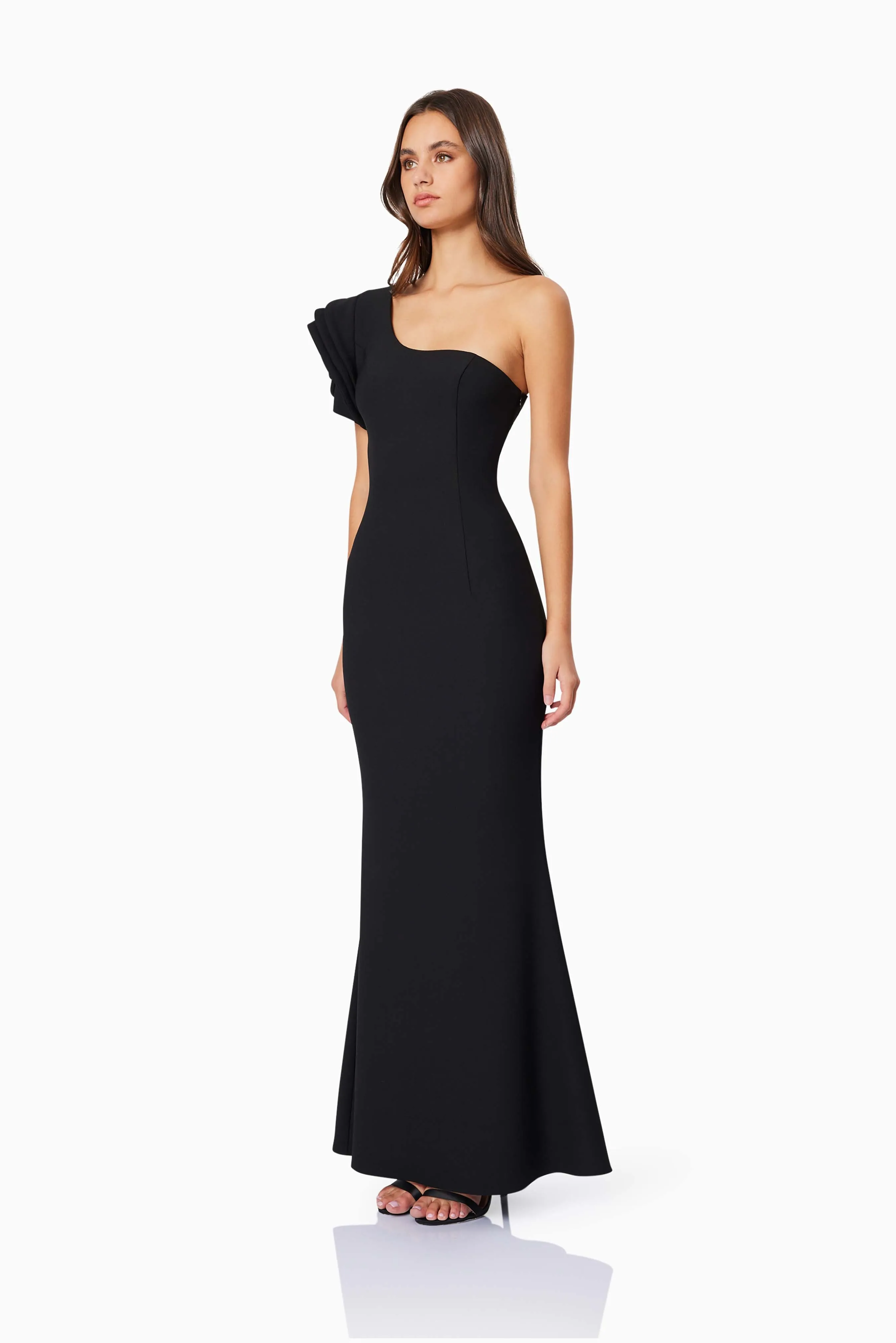 Charlotte Rosette Maxi Dress in Black