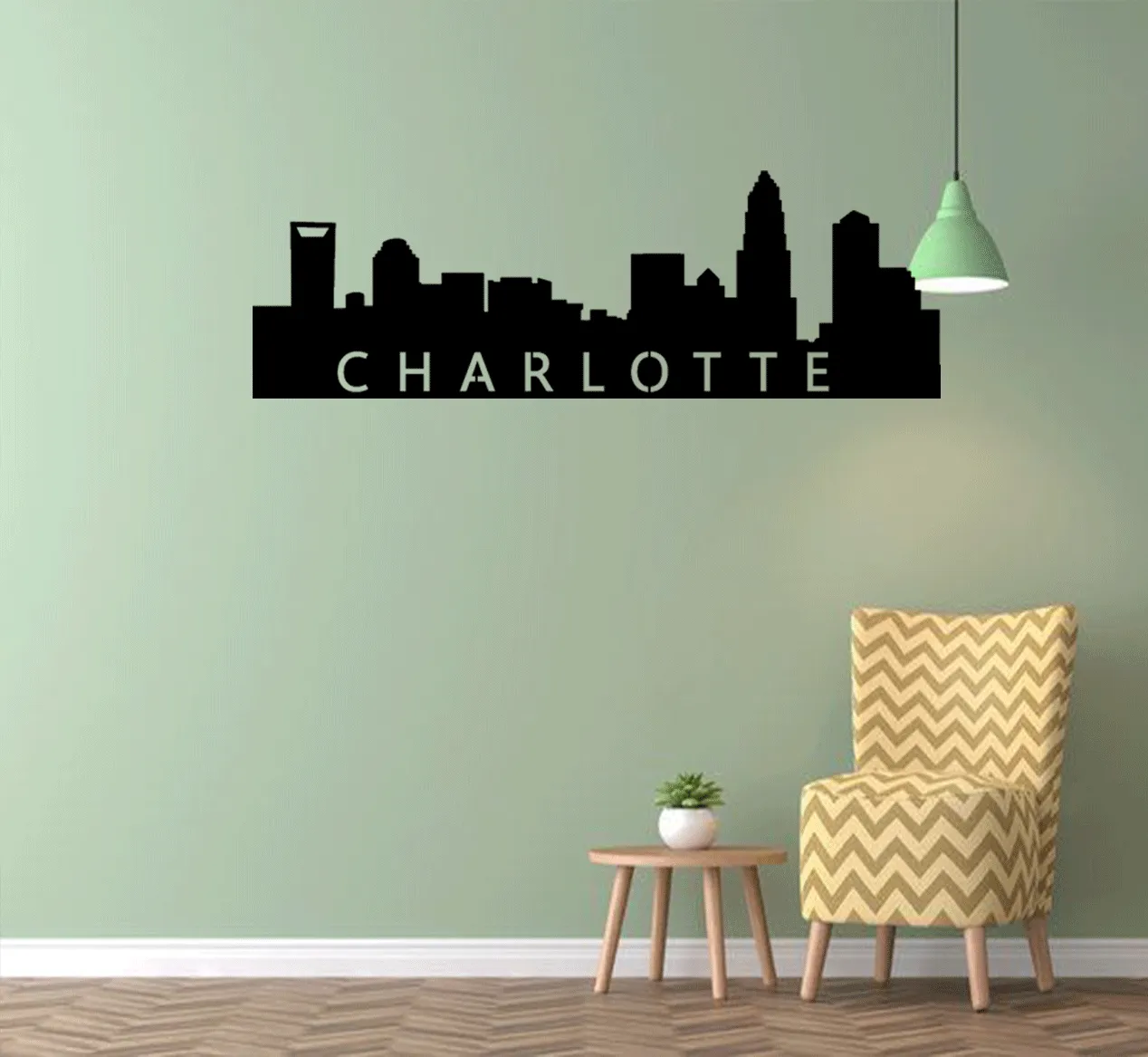 Charlotte Skyline - Metal Wall Art