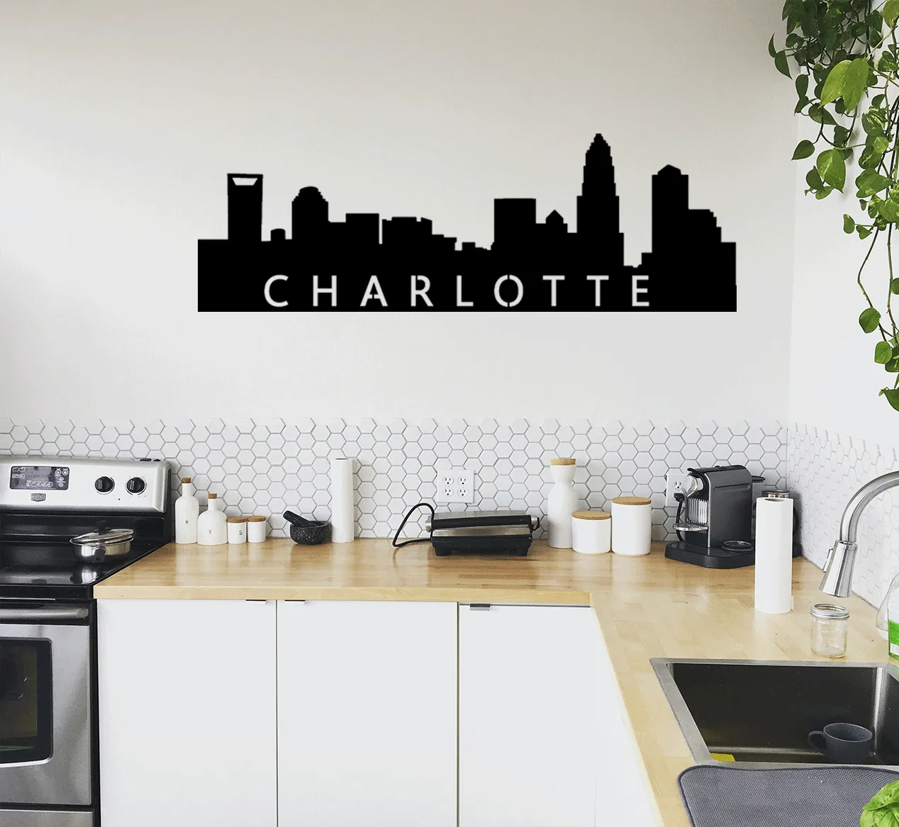 Charlotte Skyline - Metal Wall Art