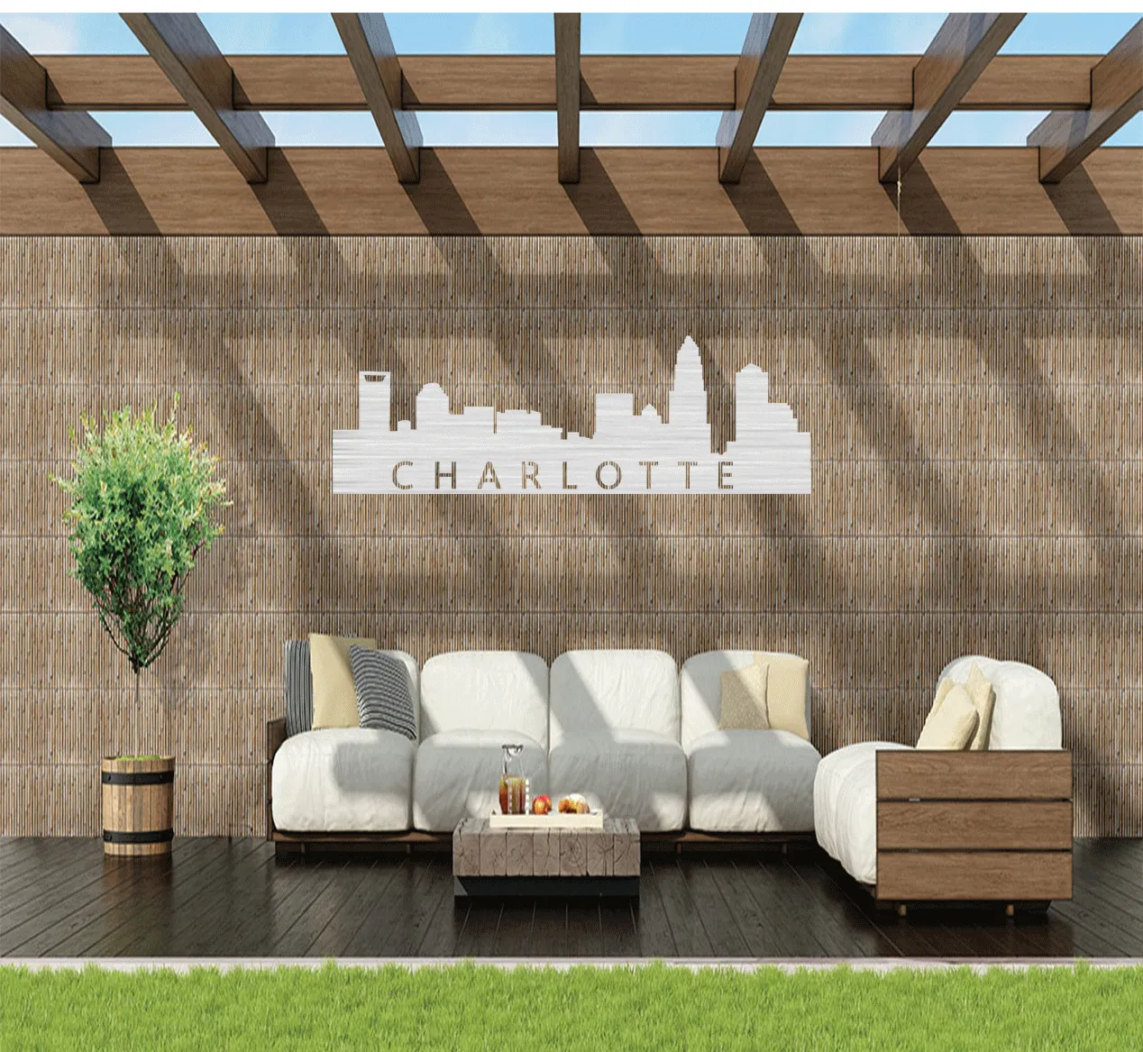 Charlotte Skyline - Metal Wall Art