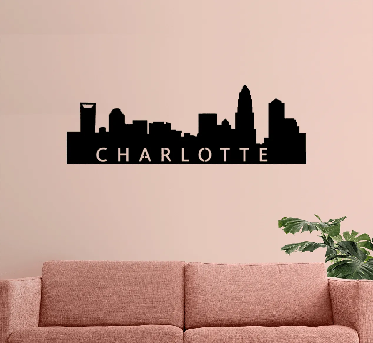 Charlotte Skyline - Metal Wall Art