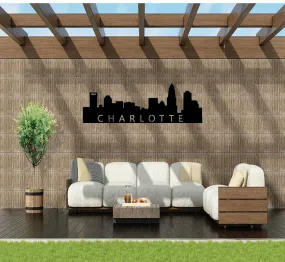 Charlotte Skyline - Metal Wall Art