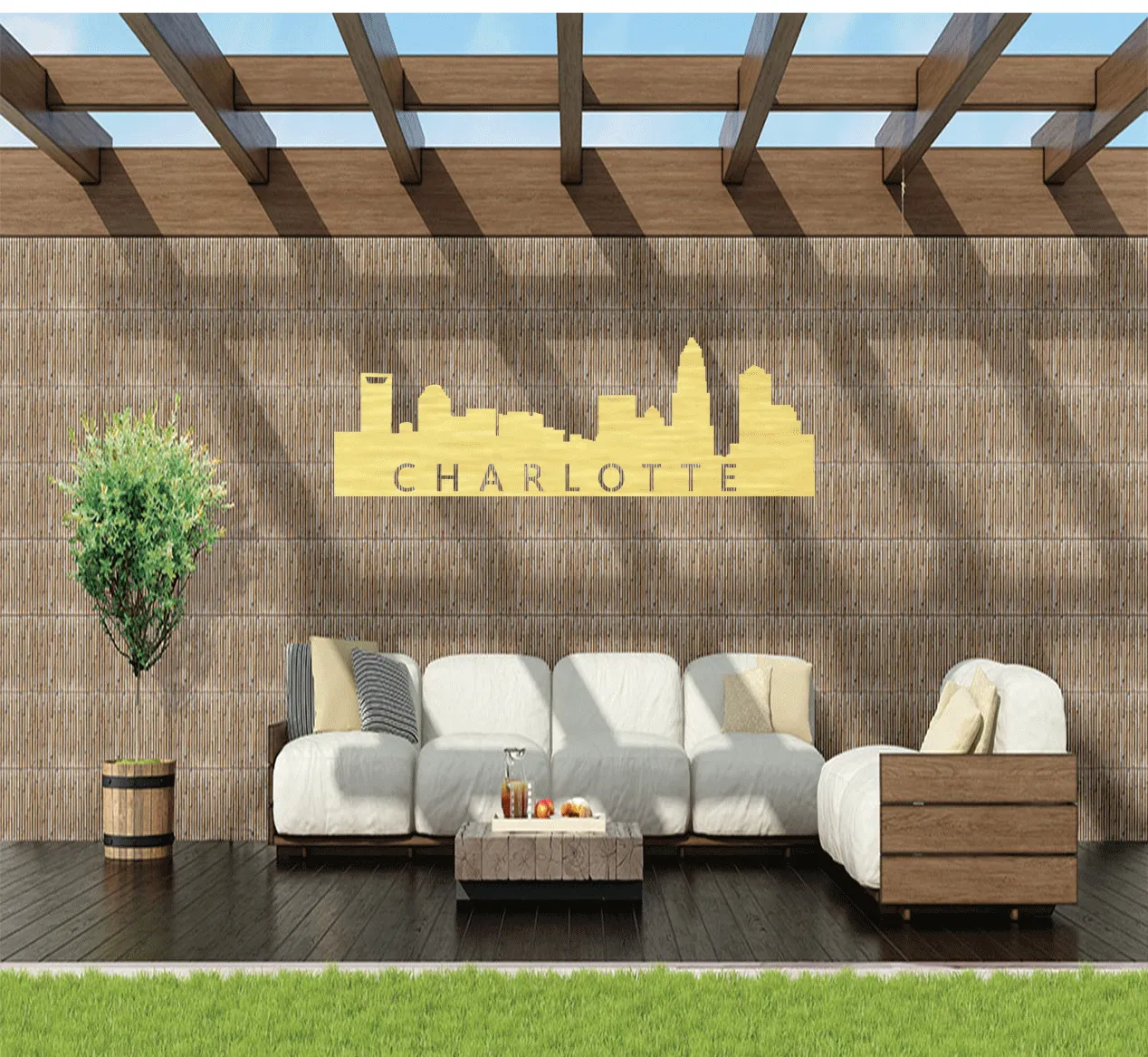 Charlotte Skyline - Metal Wall Art