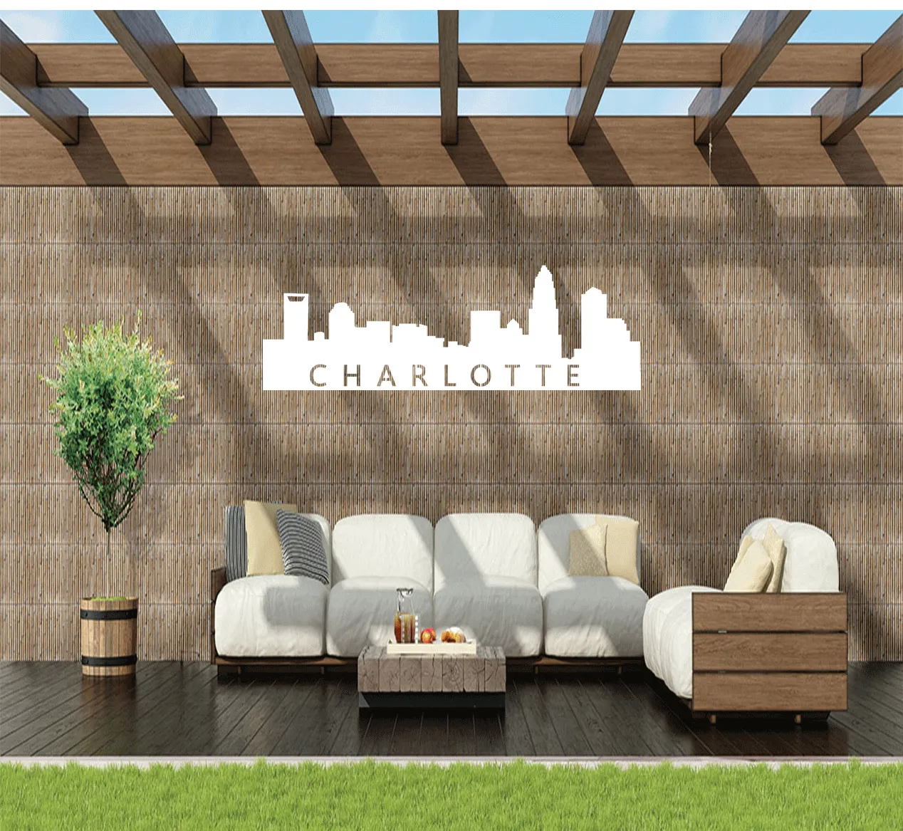 Charlotte Skyline - Metal Wall Art