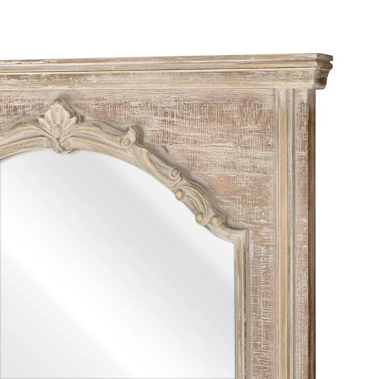 Charlotte Whitewash Trumeau Mirror