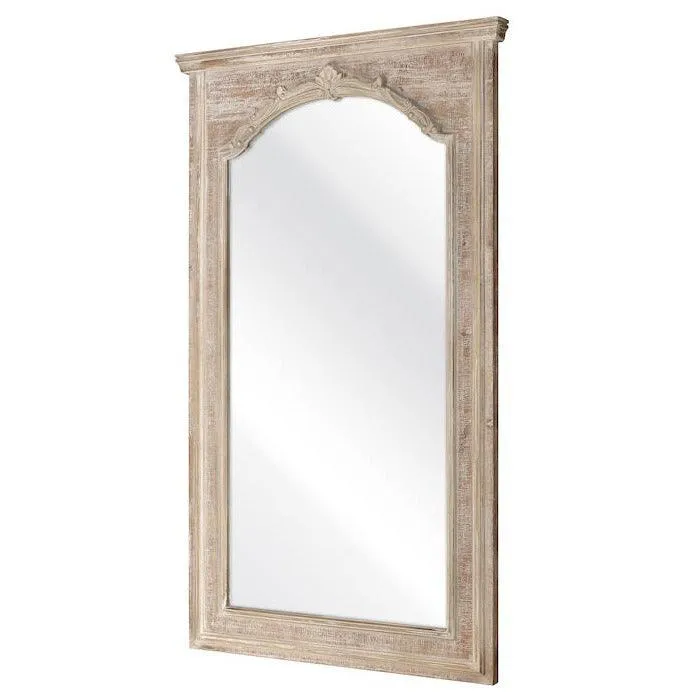 Charlotte Whitewash Trumeau Mirror