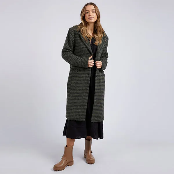 Clementine Coat - Khaki   Black