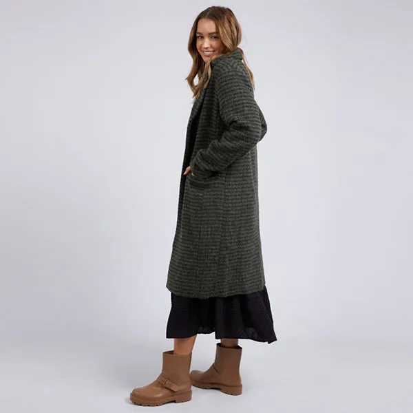 Clementine Coat - Khaki   Black