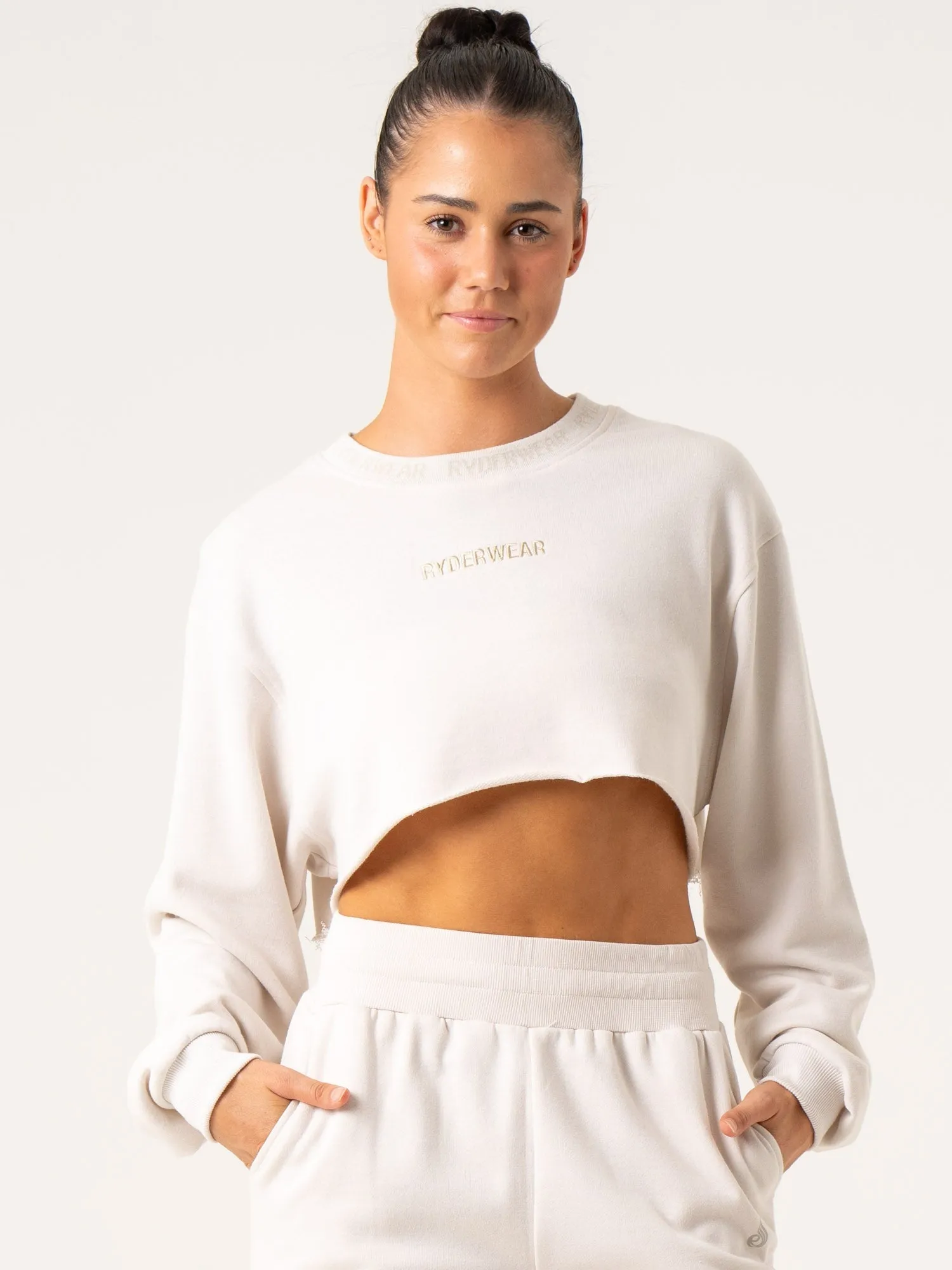 Cropped Sweater - Oat