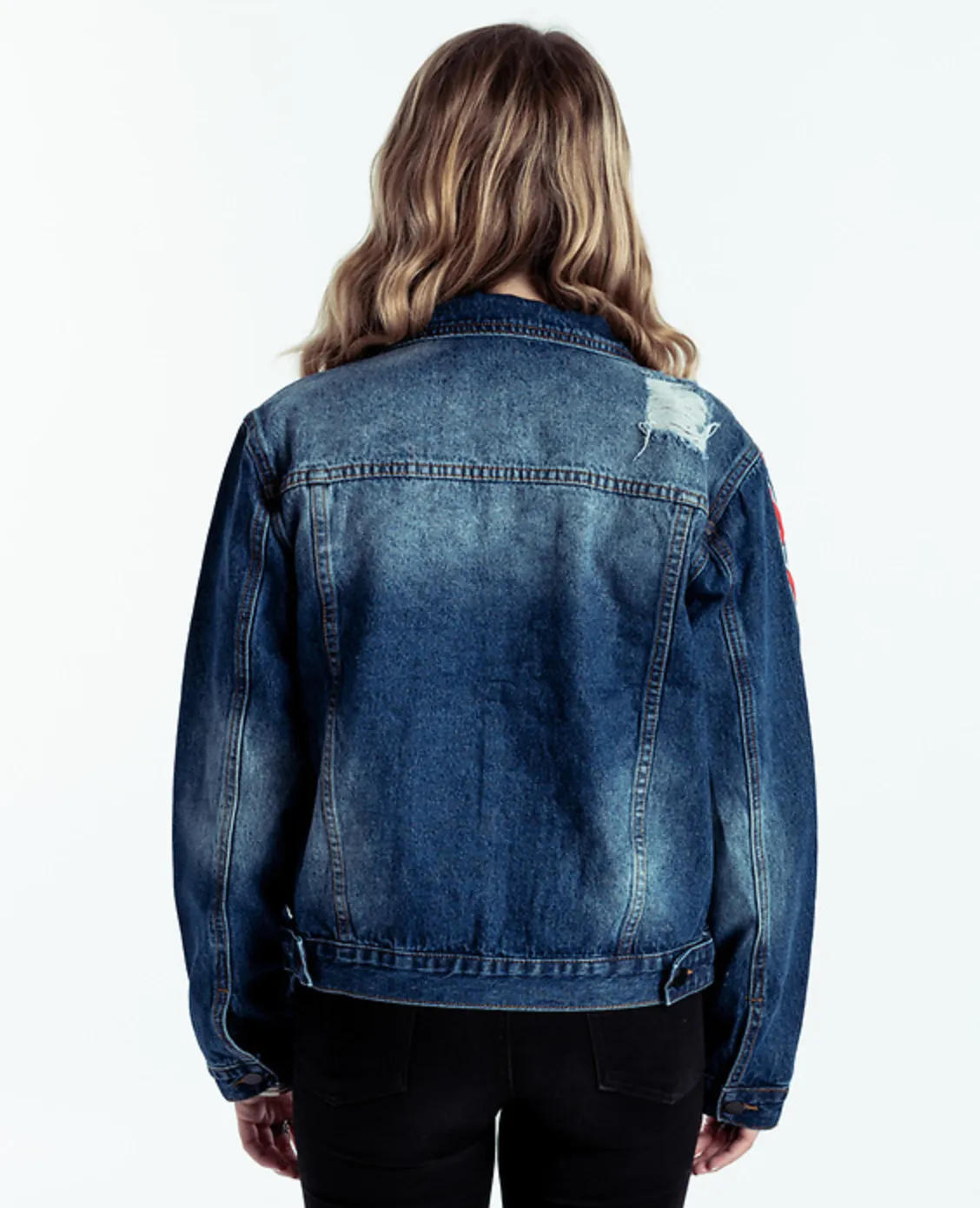 Delilah Denim Jacket Red