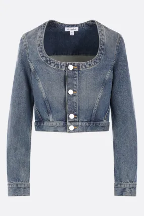 denim cropped jacket