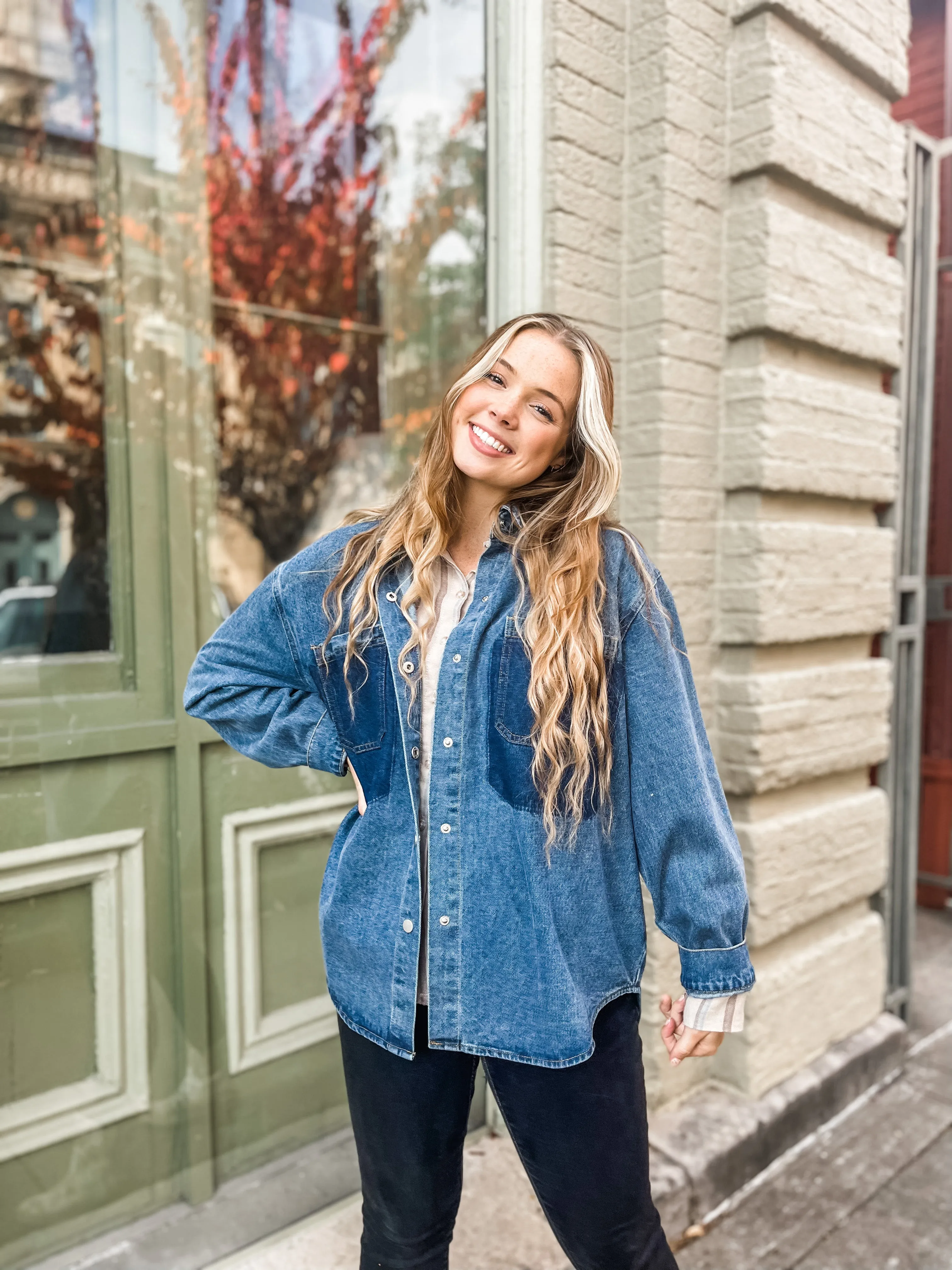 Double Denim Pocket Jacket