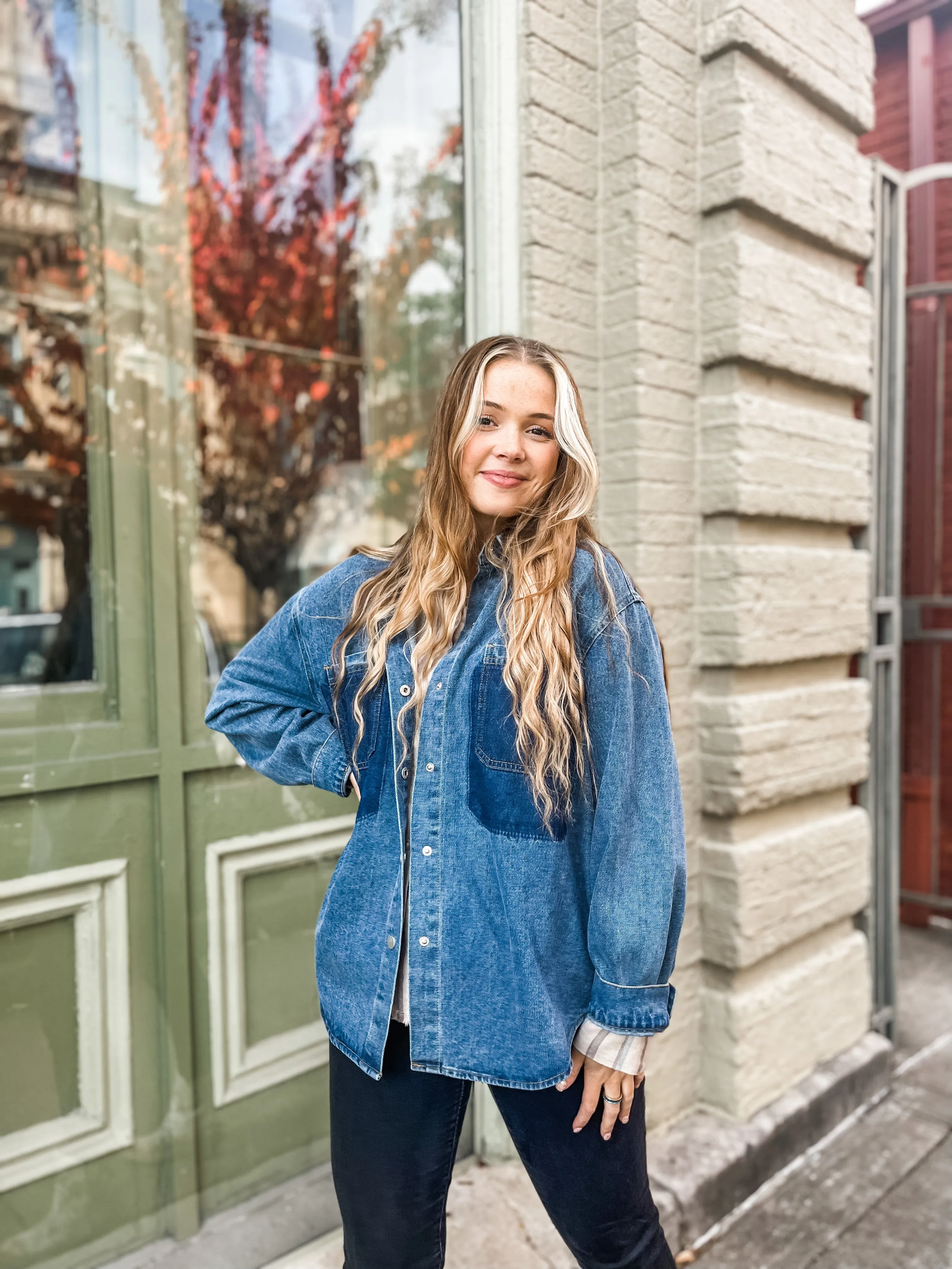 Double Denim Pocket Jacket