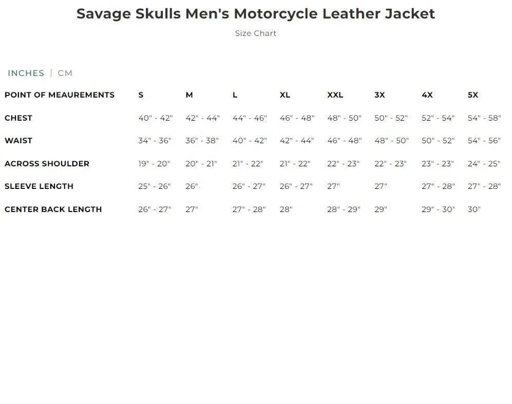 First Mfg Savage Skulls Men's Motorcycle Leather Jacket