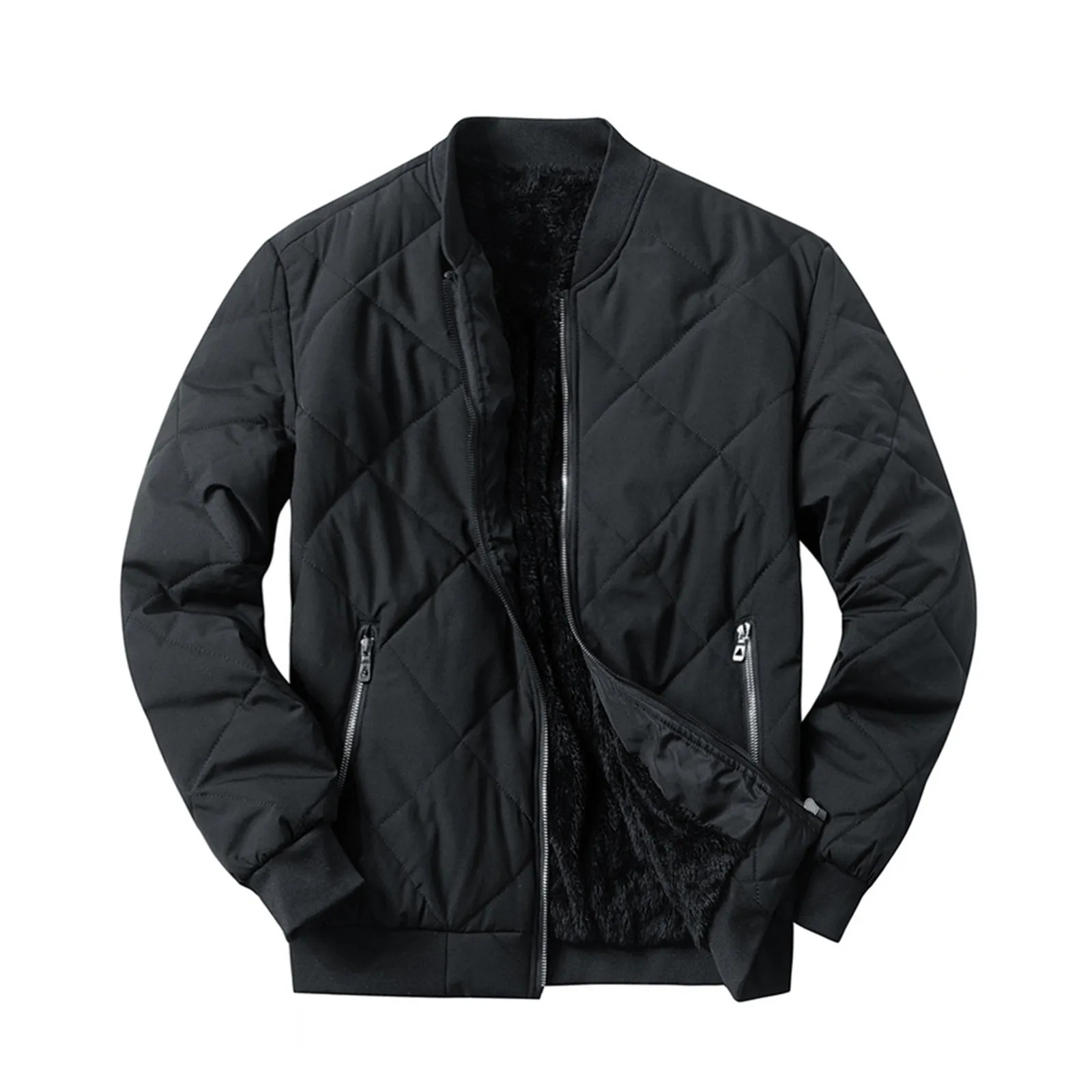 FLEECE ZIPPER POCKET FLIGHT JACKET