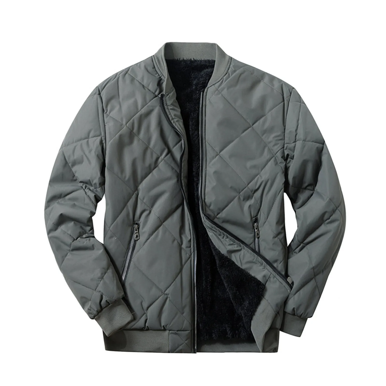 FLEECE ZIPPER POCKET FLIGHT JACKET