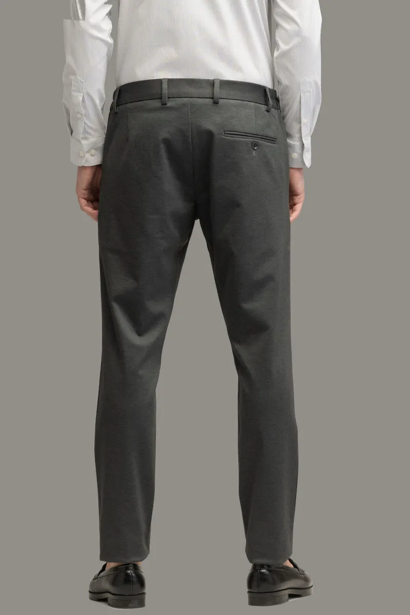 Formal Finesse Steel Grey Trouser Suit