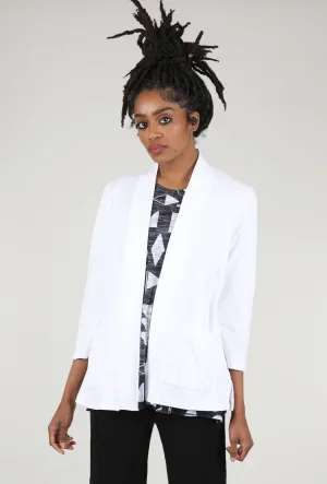 French Terry Jacket, White