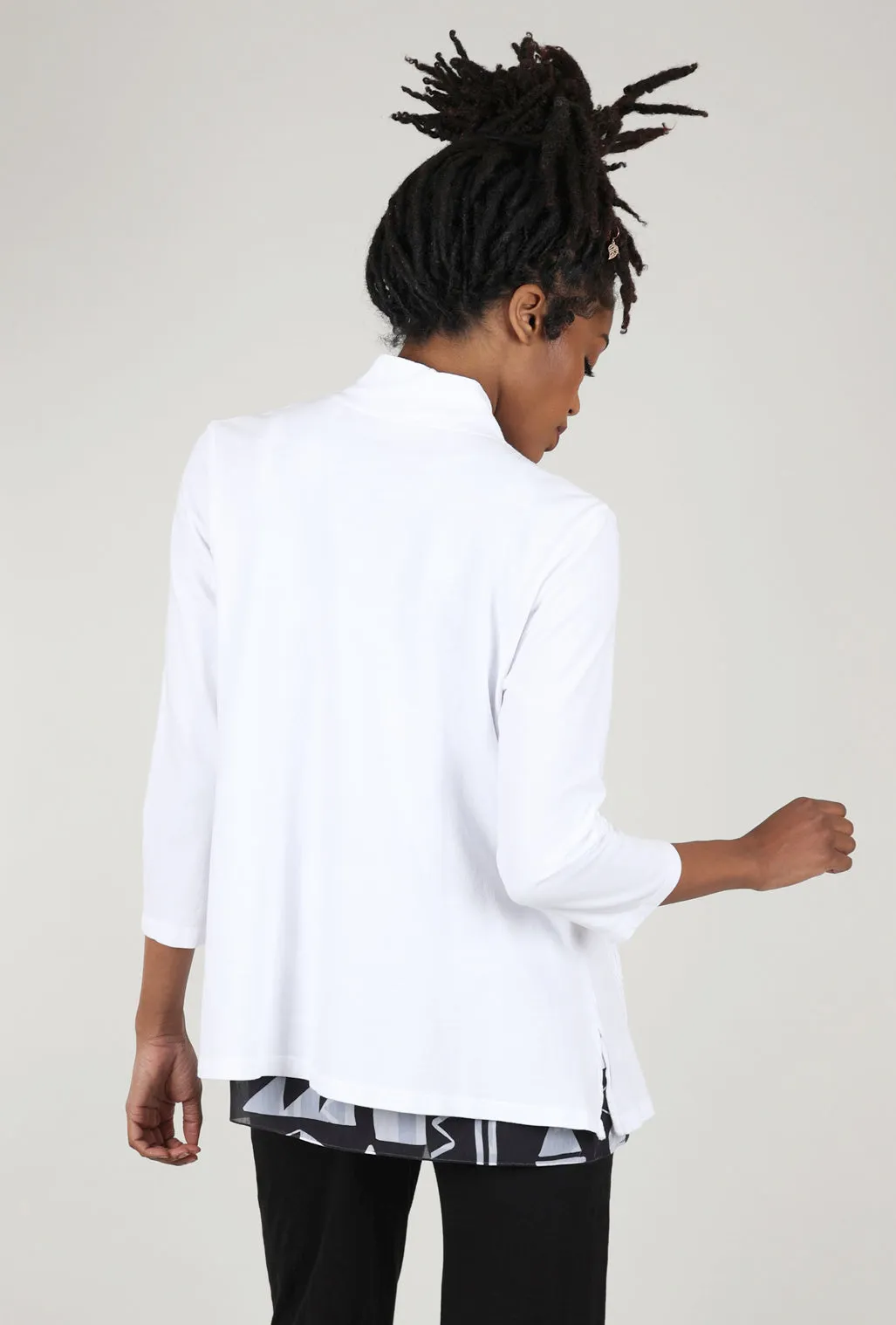 French Terry Jacket, White