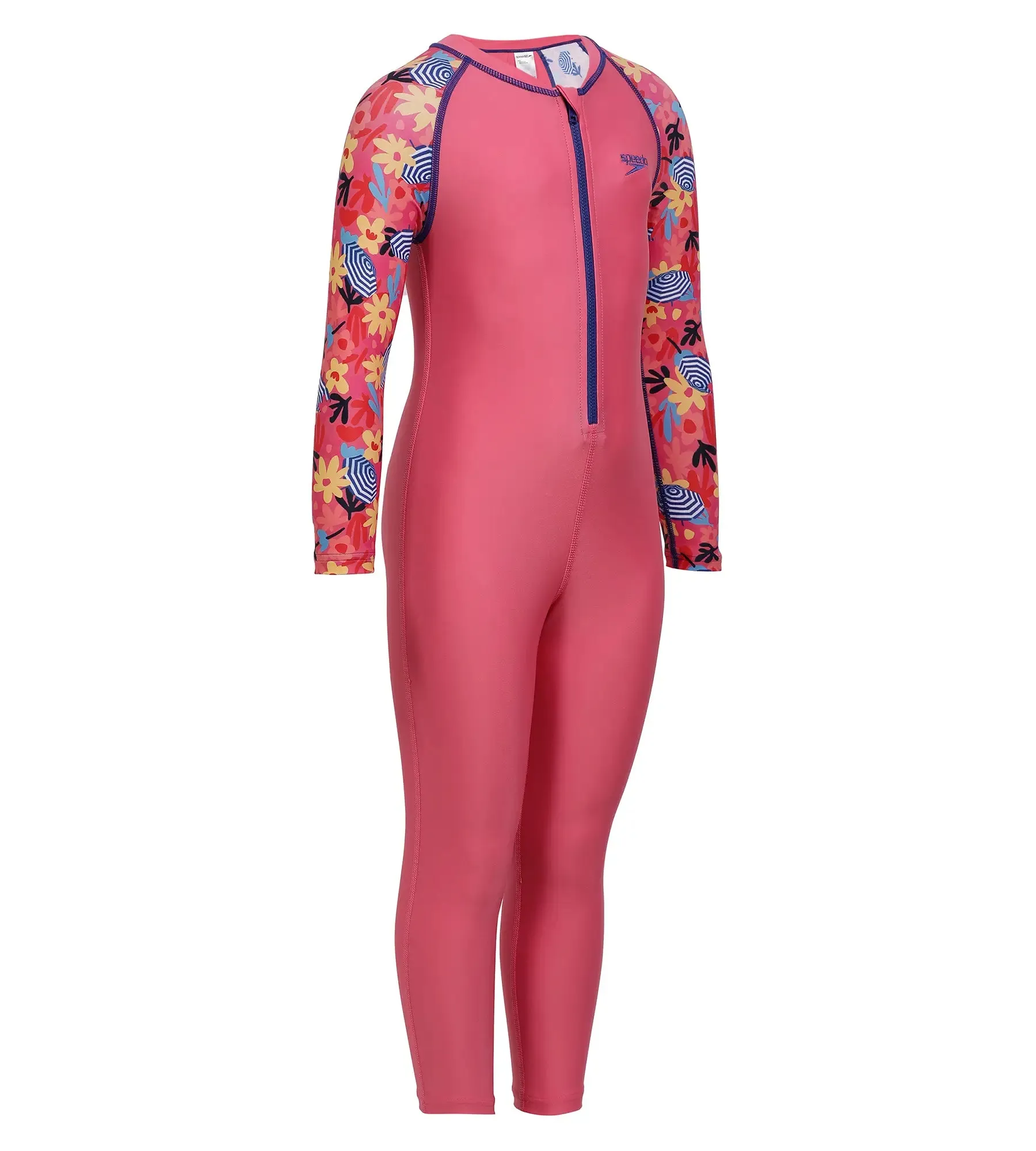 Girl's All In One Full Body Suit Swimwear Suit Swimwear - Fandango Pink & Bloominous