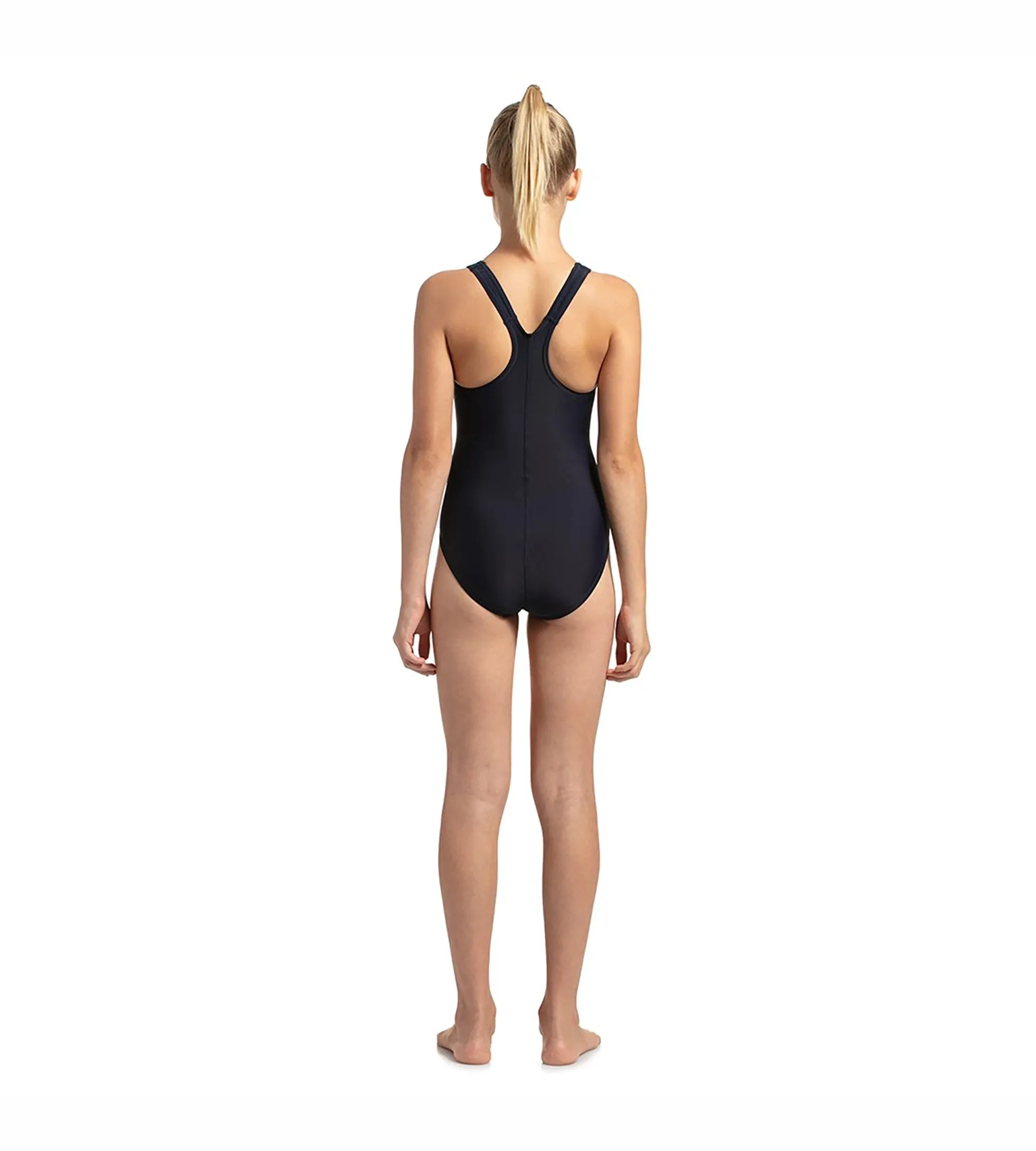 Girl's Endurance Lycra Racerback Swimwear - True Navy & Green Glow