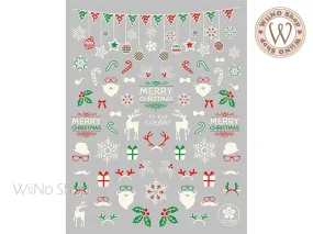 Glow in the Dark Christmas Adhesive Nail Art Sticker - 1 pc (CY-020)