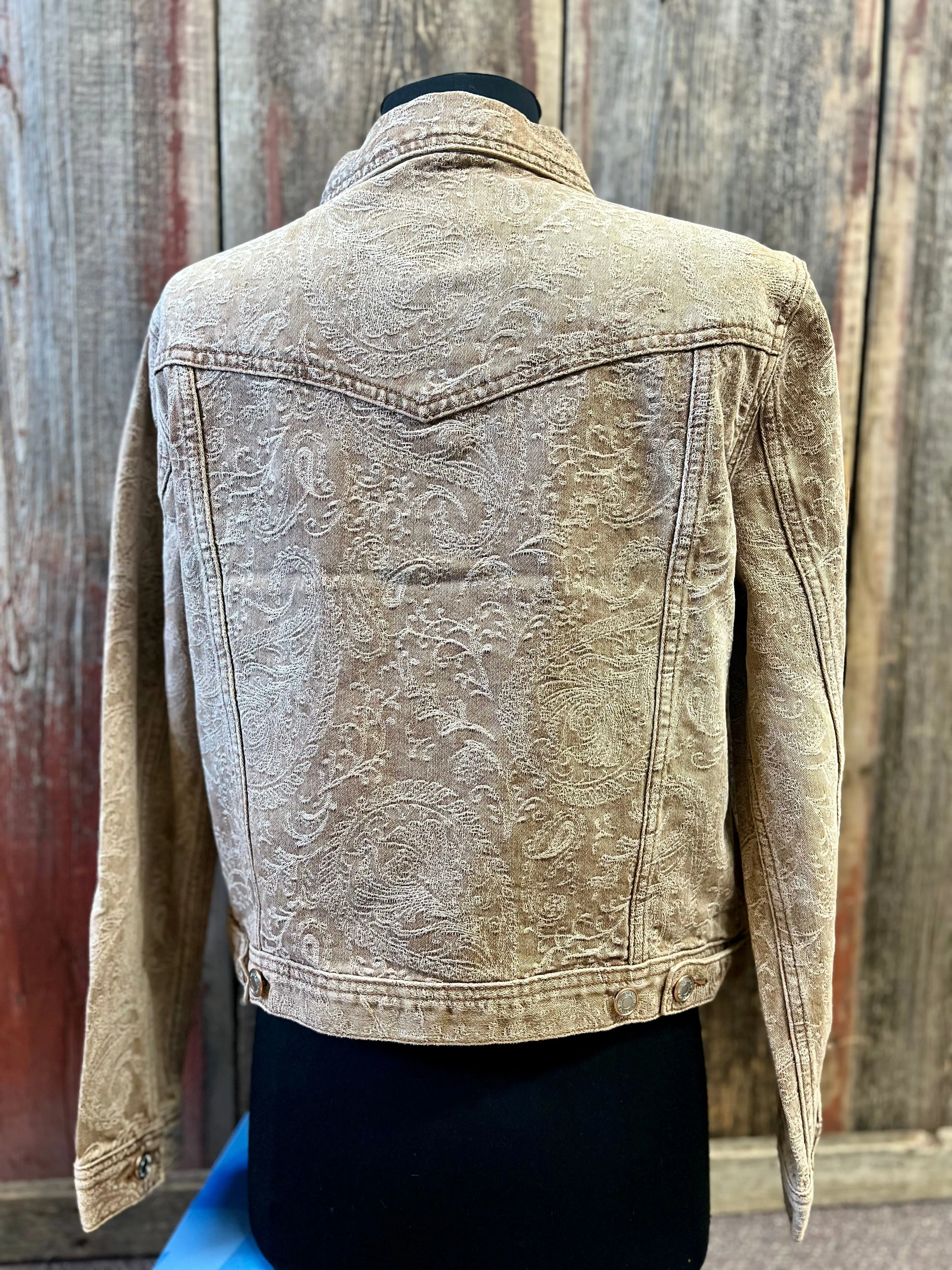 Grace in LA Denim Tan Jacket