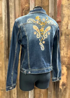 Grace in LA Paisley Denim Jean Jacket